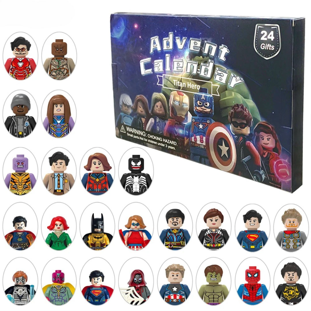 Adventskalender mit Superhelden-Minifiguren