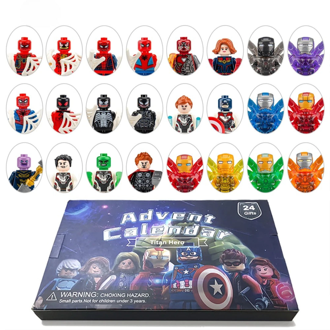 Adventskalender mit Superhelden-Minifiguren