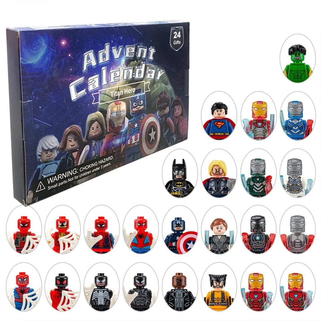 Adventskalender mit Superhelden-Minifiguren
